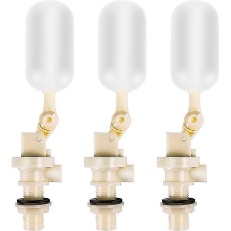 Lot de 3 valves à flotteur 25-26 pour abreuvoirs automatiques pour chevaux, bovins, chèvres, moutons, porcs et chiens (fourrage). (1/4)