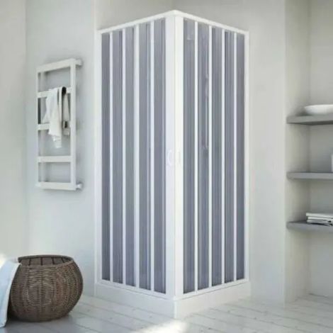 Forte - Box doccia angolare riducibile apertura angolare a soffietto a due porte 100x100-80x80 cm Altezza 188 cm - Serie Colibrì Plus Kappa