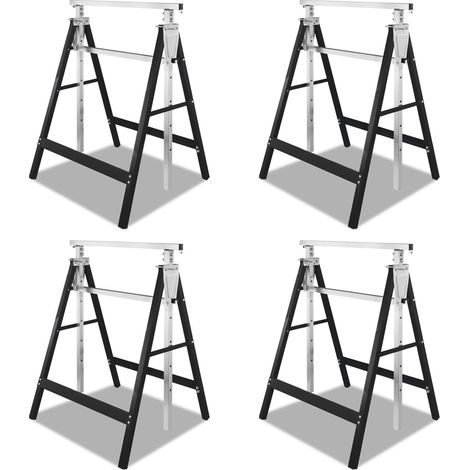 Wolketon 4X caballete de andamio caballete plegable galvanizado caballete de trabajo de andamio caballete metálico caballete multiuso