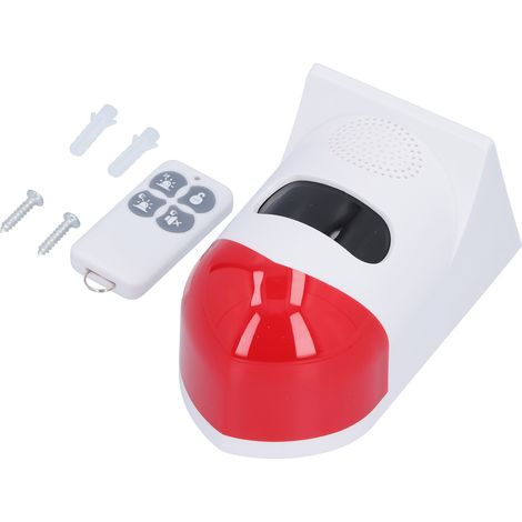 Alarme solaire antivol pour exploitation agricole et verger, avec signal sonore et lumineux, à détection de présence infrarouge et clignotant. (1/5)