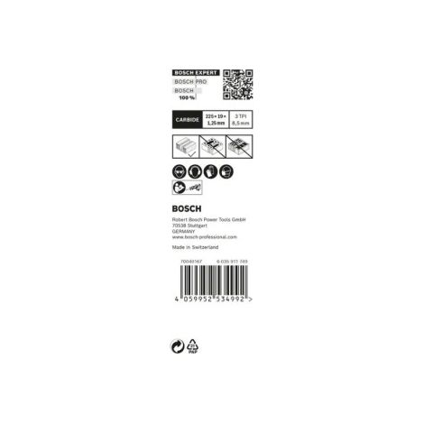 Bosch Expert Carbure S1141HM Hoja de sierra sable 225 mm
