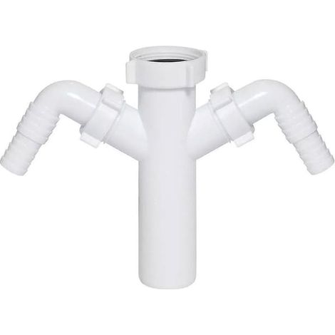 KLVGTIFS PU - Raccordement du tuyau d'évacuation avec double raccord lave-vaisselle 1 1/2" BSP x 40 mm (1/3)