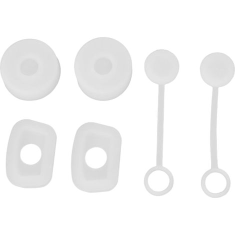 6 pièces Bouchons de Paille en Silicone, Couvercles Étanches Réutilisables pour Tasses Carrées et Rondes, Anti-Fuites Transparents (1/5)