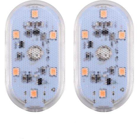 2 Pieces LED Car Interior Lighting, Rechargeable LED Night Light, Touch Switch USB C - Port, for Car Interior Environment, Bed Head, Cabinet, Locker (1/5)