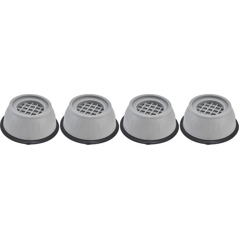 Lot de 4 patins antichoc, insonorisants et antidérapants pour lave-linge, réfrigérateur et sèche-linge (diamètre : 9 cm). (1/5)