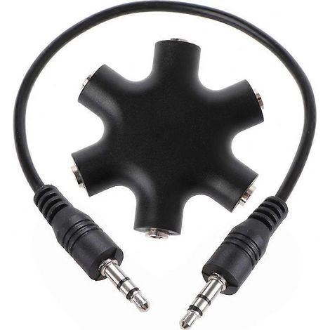 Adaptateur Audio 3.5mm 1 Mâle vers 5 Femelles, Diviseur de Son Hexagonal pour Partage Casque (1/4)