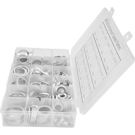 Ensemble de 450 pièces de quincaillerie pour joints en aluminium (joints ronds, rondelles plates, joints) (1/5)