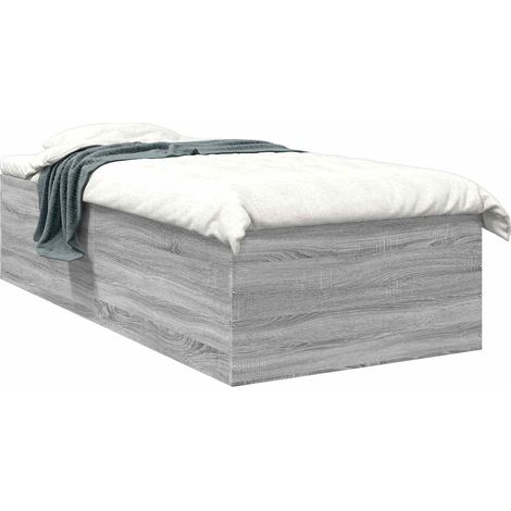 Maison Exclusive - Struttura letto a pavimento Sonoma grigio 80 x 200 cm (1/5)