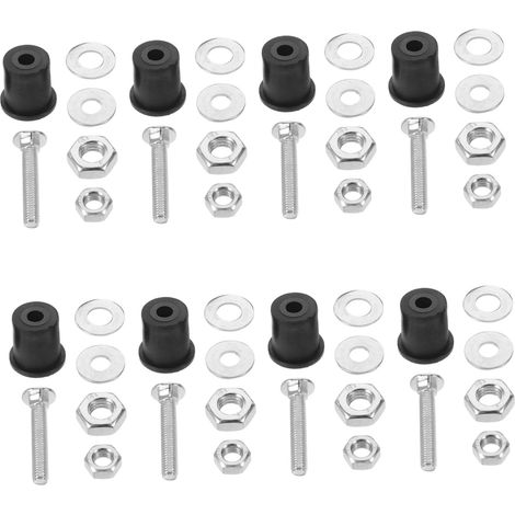 Tofficu - Kit de 8 fixations pour station de shampoing avec pièces en caoutchouc anti-vibrations et en fer pour un assemblage sécurisé (1/5)