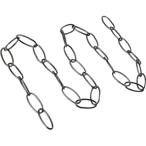 Chaîne robuste de 1 m pour suspension de lustre vintage, noir perle (1/5)