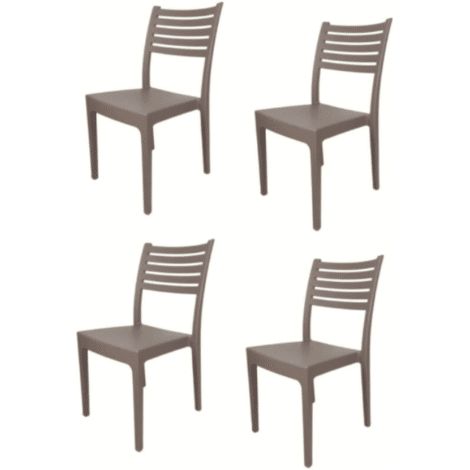 KIT 4 SEDIE POLIPROPILENE BAR RISTORANTE SEDIA INTERNO ESTERNO GIARDINO TORTORA OL