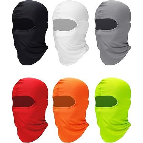 6-piece cycling sun protection face mask set, including headgear and full-face mask, suitable for summer UV protection and wind protection, for men and women's outdoor sports. (1/5)