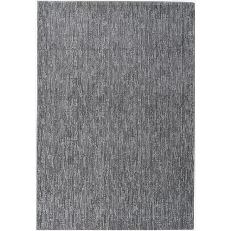 Tappeto moderno rettangolare 3D zona living Double grigio GRI011