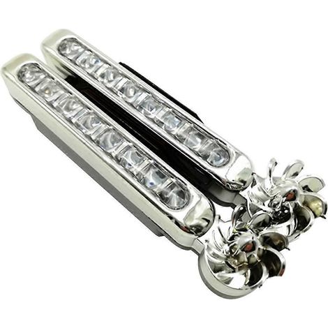 Stück universelle Auto-Windkraft-Tagfahrlichter mit 8 LEDs (weißes Licht)-M-White (1/3)