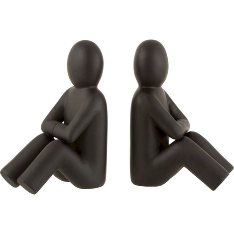 Serre livres figurine noir en résine - noir (1/3)