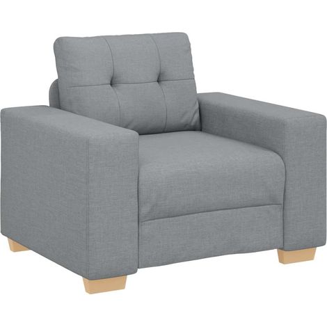 Maison Exclusive - Sillón Sofá Tela Gris Claro 100x78x80 cm (1/5)
