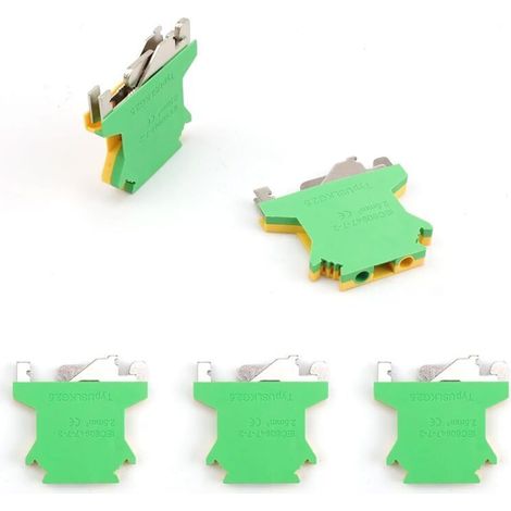 5-teiliges DIN-Schienen-Klemmenblock-Set, Messing-Durchgangsklemmen für DIN-Schienenmontage, UK 2,5 DIN-Schienen-Klemmenblock, UK 2,5 DIN-Schienen-Klemmenblock, 2,5 mm² Leiterquerschnitt, für Verdraht
