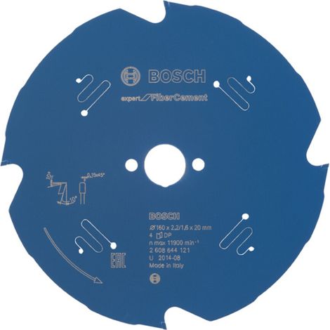 Bosch Accessories Expert for Fiber Cement 2608644121 Kreissägeblatt 160 x 20 x 1.6 mm Zähneanzahl: 4 (1/5)