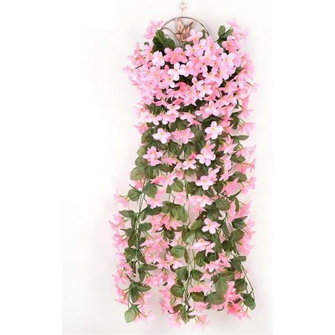 Guirlande de glycine artificielle pour suspension florale, décoration de mariage et d'extérieurrose (1/5)