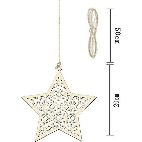Ornement islamique pour l'Aïd Moubarak, lanterne suspendue en bois, pendentif, 1 pièce (1/5)
