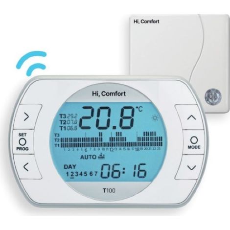 Beretta Riello Télécommande Thermostat d'ambiance pour Chaudière Hi comfort T100 Wi-Fi 20193354