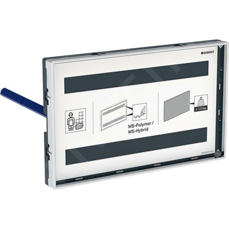 Geberit Omega Plaque de recouvrement, à fleur, avec cadre (1/4)