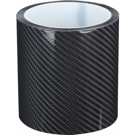 Ruban Adhésif Fibre De Carbone - 5 cm x 3 m - Protection Bord De Porte Voiture - Texture Aspect Carbone - Universel