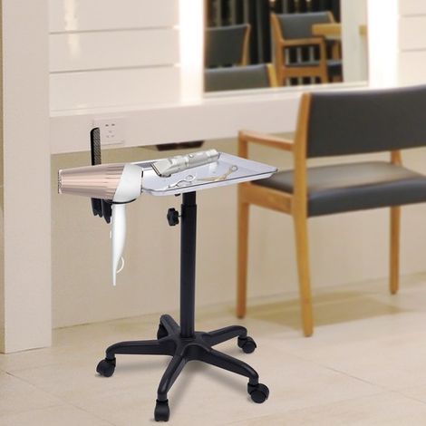 Salon Trolley Storage Cart Mobile Rolling Mayo Stand Trolley Medical Tray Tool (1/5)
