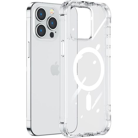 Custodia magnetica per iPhone 14 Pro Max, cover corazzata con ganci e supporto trasparente (1/5)