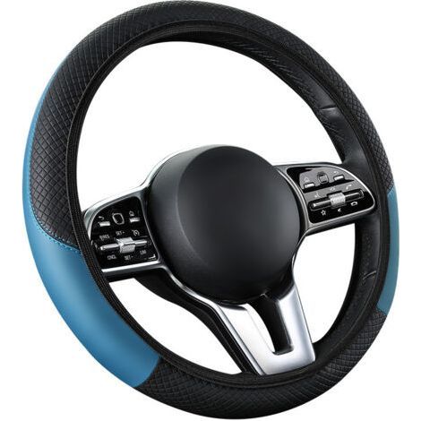 Universeller, rutschfester Lenkradbezug aus Kunstleder, Kunstleder-Accessoires, saisonales Autodesign, ohne Innenring, blau (1/5)