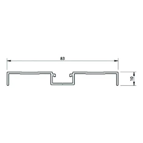 COMPENSATEUR PLINTHE ALU ARGT 2,55M RAJOUTER JOINT SEE 083 NOIR