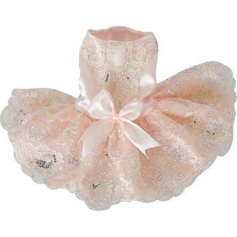 Ornement en coton et dentelle pour robe d'animal de compagnie (1/3)