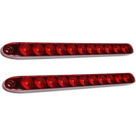 Feux à DEL de 15,5 pouces pour camions, camionnettes, voitures, autobus, remorques, feux de freinage surélevés et clignotants latéraux. (1/5)