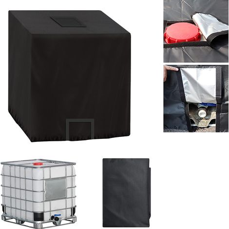Bâche de réservoir deau,Bâche Couverture Réservoir pour Cuve 1000L,Capôt de Protection Container Citerne Eau,Anti-UV Anti-Pluie,120x100x116cm (1/5)