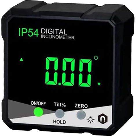 Transportador de ángulos digital con pantalla LCD, mini inclinómetro, herramienta de medición de ángulos con base magnética para carpintería doméstica.