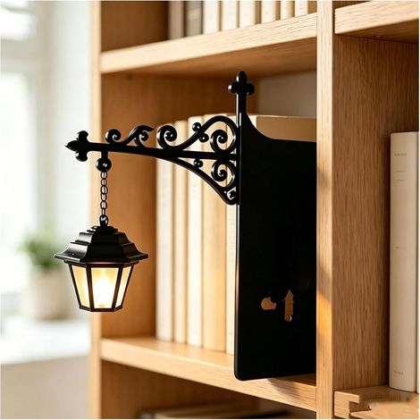 Lanterne de bibliothèque Vintage en bois, lampe LED for (1/5)
