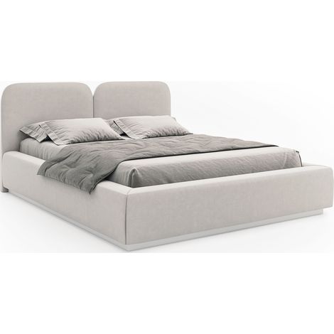 Selsey Comoves – Polsterbett 140x200 mit Veloursbezug, Greige
