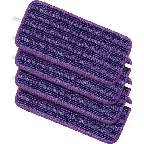 Enowelir Lot De 4 Lingettes Réutilisables Microfibre Lavables Pour Balai Swiffer WetJet Nettoyage Sols Secs Humides 30x14 Cm (1/4)