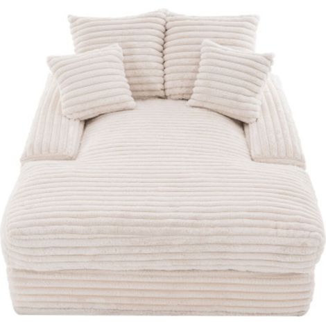 Canapé de luxe en velours côtelé – Moderne, 4 coussins, prêt à l’emploi comme canapé ou lit – Polyvalence et confort (1/5)