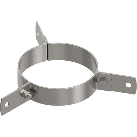 Doppelwandige Edelstahl-Windschelle 150 mm Schornsteinrohrbefestigung (1/5)