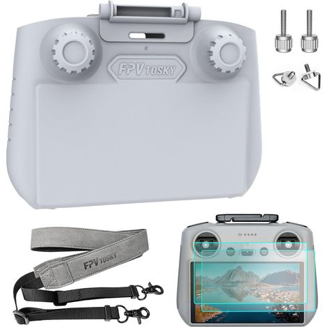 Lito X1/Mini 5/4 Pro RC 2 Pare Soleil + 2 protections d'écran + kit longe - 3 En 1 RC-2 Support de télécommande pour DJI Neo/Avata360/Air 3/Mini 5/4 Pro/Flip Accessoires pour drone