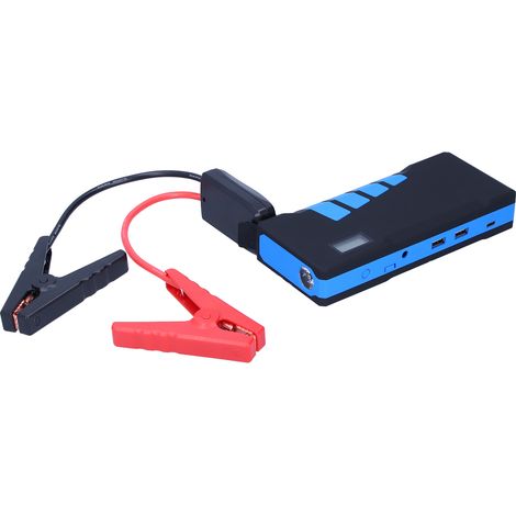 Démarreur de voiture portable 12 V CC avec phare LED et sac EVA, 100-240 V, bleu-noir (1/5)