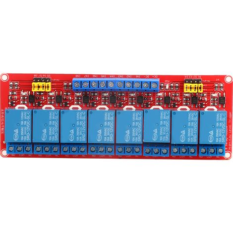 8-Kanal-Optokoppler-Relaismodulplatine, High- und Low-Triggerung, 12 V (1/5)