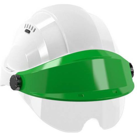 HELM 'ORIZON' WEISS GRÜNES VISIER MIT BRILLE TALIAPLAST - 563713