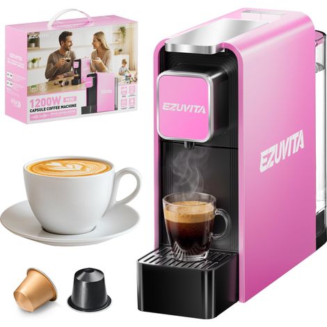 Mini Machine à Café 1200 W pour Capsules Original,Rose (1/5)