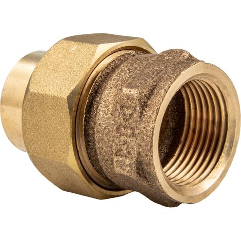 Rotguss-Lötfitting Verschraubung konischdichtend 35 mm x 1 1/4 Zoll IG - Typ 4340G, DVGW
