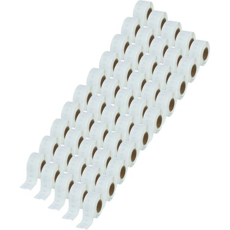 vhbw 50x Label Roll 12mm x 50mm (220 Label) compatible with Dymo LabelWriter LW450 Label Maker White (1/4)