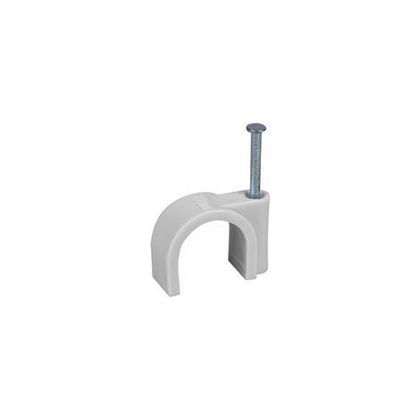 Boîte de 100 attaches pontets Ø9 pour tubes IRL et câbles - Gris - Eur'Ohm