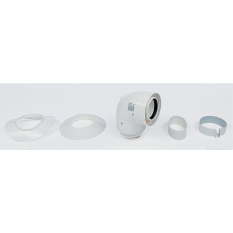 Winkel-Saugfuß-Adapter 60/100 auf 80/125 - 90° - ATLANTIC - 074303 (1/3)