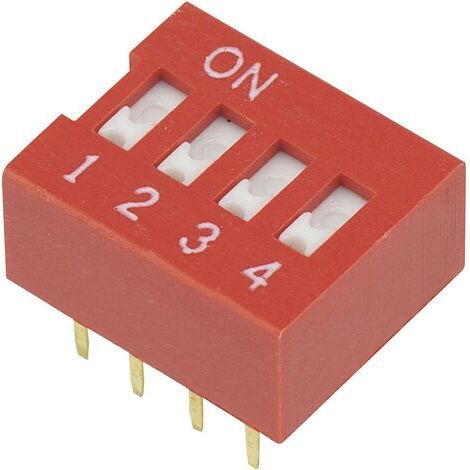 Interrupteur DIP TRU COMPONENTS 704850 Nombre de pôles 4 type slide 1 pc(s) D71637 (1/3)